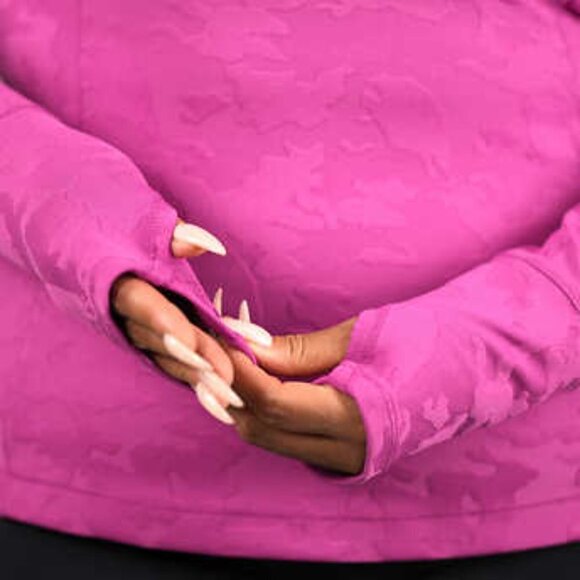 NEW Spyder 1/4 Zip Top | Textured Pink - Picture 4 of 9